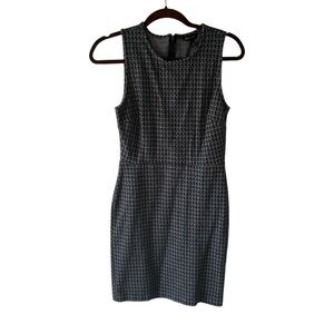 Stretchy Ponte Houndstooth Sleeveless Dress - Banana Republic (8)